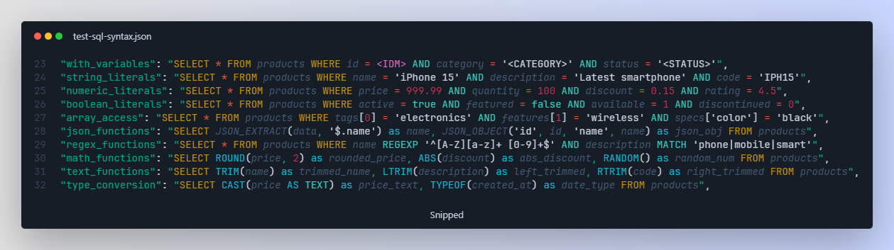 After: Beautiful syntax highlighting with proper SQL colors